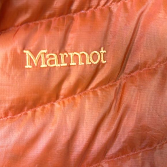 EUC Marmot orange puffer jacket - Picture 2 of 3